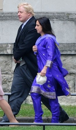 Alcalde de Londres Boris Johnson y su esposa Marina.
