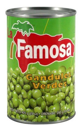 Los gandules La Famosa, que proceden de plantaciones dominicanas.