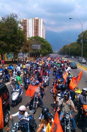 Imágenes de las protestas en las calles de Venezuela.