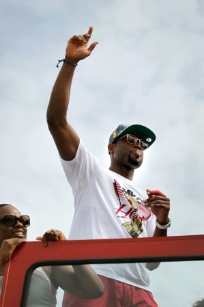 Los Heat prendieron a su paso durante el desfile y el gran festejo que culminó en la Miami Airlines Arena.