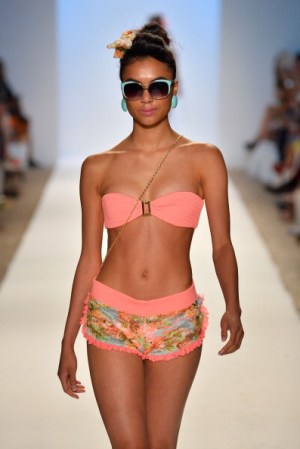 MIAMI, FL - JULY 20: A model walks the runway at the Nicolita show during Mercedes-Benz Fashion Week Swim 2014 at Oasis at the Raleigh on July 20, 2013 in Miami, Florida. (Photo by Frazer Harrison/Getty Images for Mercedes-Benz Fashion Week Swim 2014)