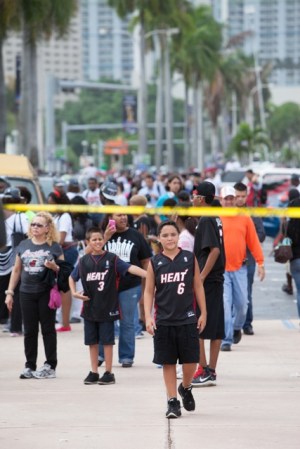 Imágenes de la celebración por la victoria del Heat.