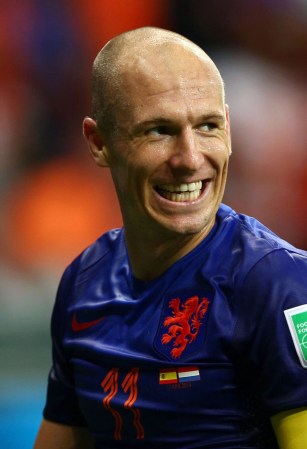 7. Arjen Robben: Valorado en $80 millones. Juega para el Bayern de Munich y representa a Holanda en el Mundial.