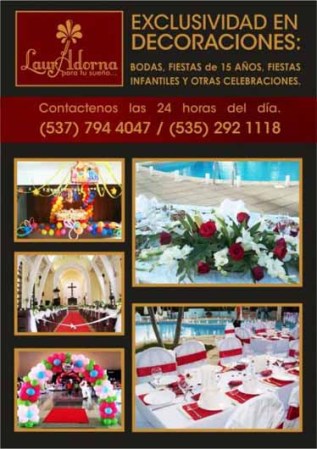 Compañía especializada en decoraciones y en el servicio de alquiler de mantelería fina para bodas, xv años, y cumpleaños.