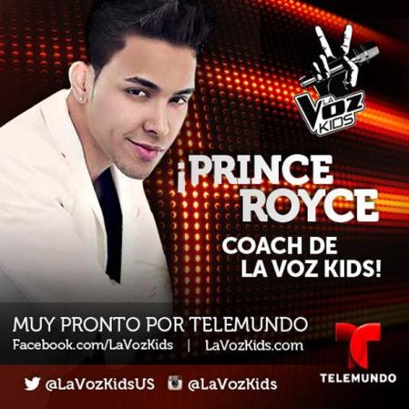 Prince Royce será uno de los tres coach de lujo que tendrá "La Voz Kids", la nueva apuesta de Telemundo.