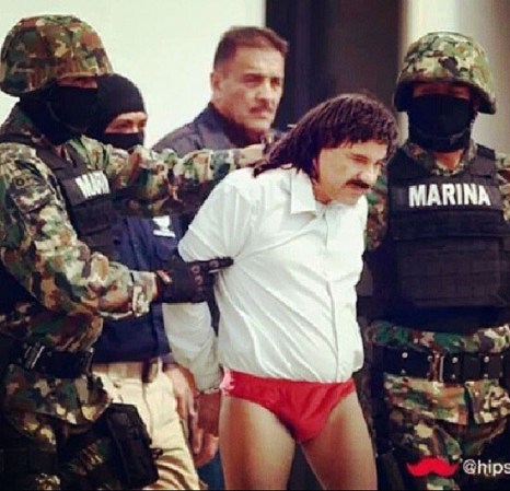 En las redes sociales, como ya es de costumbre, no se hizo esperar la reacción en “memes”, de la captura del narcotraficante más buscado del mundo Joaquín “el chapo” Guzmán.