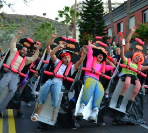 El disfraz de la "montaña rusa"