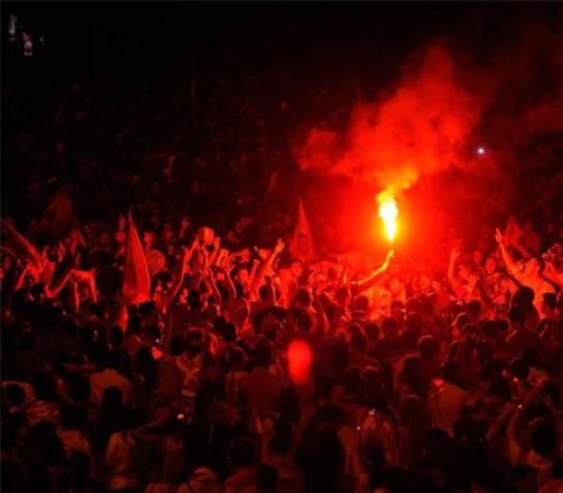 España celebra su histórico triunfo en la copa UEFA EURO 2012