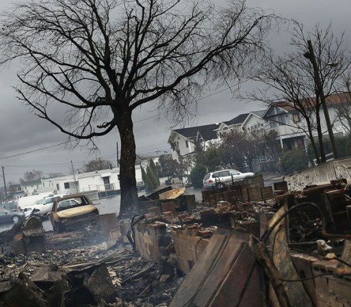 Tras el incendio, la destrucción era terrible.