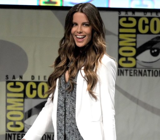 En la presentación de Sony estuvo la actriz Kate Beckinsale, quien participa en "Total Recall".