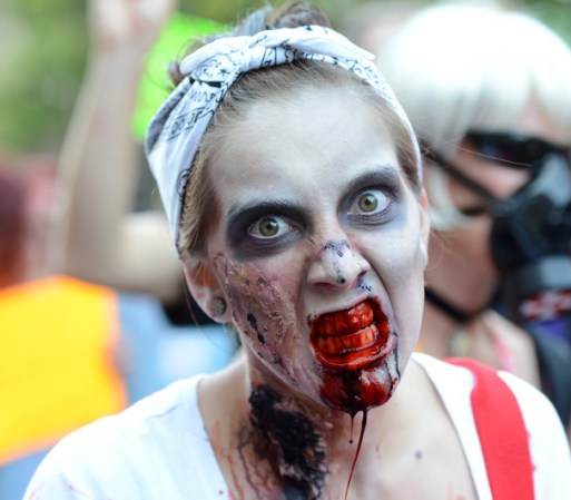 Los zombies desplegaron sus caras más temibles.