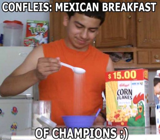 Y este desayuno no muy delicioso ni nutritivo… ¡pero muy común!