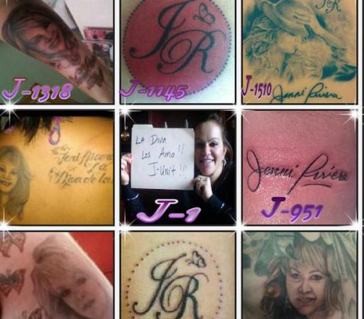 Imágenes de tatuajes que sus fans se hacen en honor a la cantante.