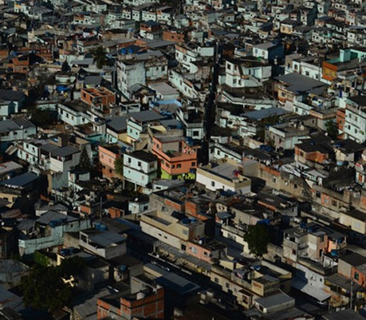 Vista aérea de las famosas favelas.