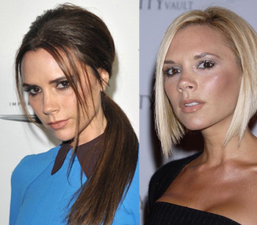 Victoria Beckham se ve mejor de trigueña, pero de cualquier modo que sonría porque siempre es muy seria.