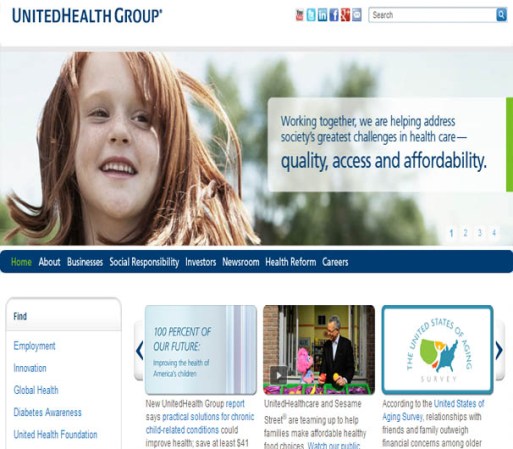 United Health Group <br /> Industria: salud <br /> Puestos: enfermero para call center, encargado de farmacia, teleoperadores para ventas, administrador de página web <br /> Plazas: Minneapolis