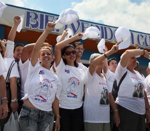 Ceremonia de bienvenida a La Habana en honor al Papa.