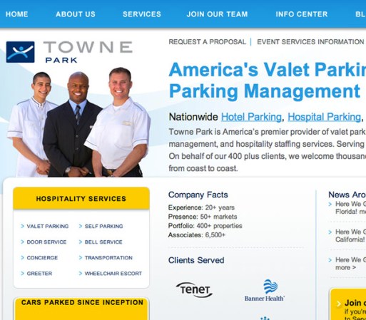 Town Park <br /><br />Industria: Estacionamiento/Hospitalidad <br /><br />Puestos de trabajo: Valet, Cajero, Servicio de botones, Administrador contable, gerente de distrito, Encargado de Recursos Humanos, Encargado de Finanzas <br /><br />Las plazas son para: California, Florida, Kentucky, Maryland, Minnesota, Missouri, Nueva Jersey, Ohio, Pennsylvania, Tennessee, Texas, Virginia, D.C.