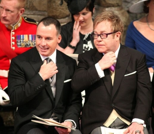 Elton John y su compañero, David Furnish.