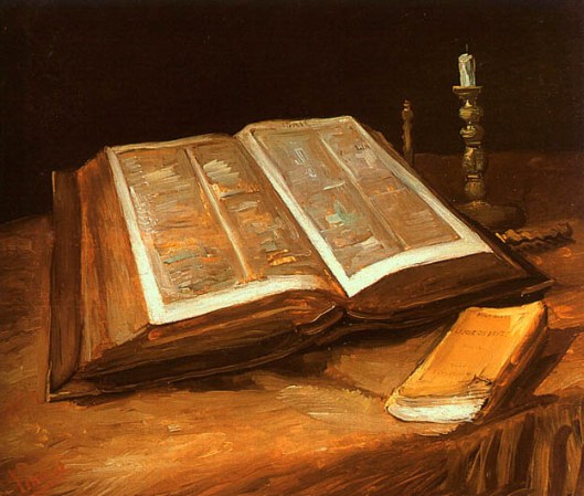 "Naturaleza muerta con biblia" 1885