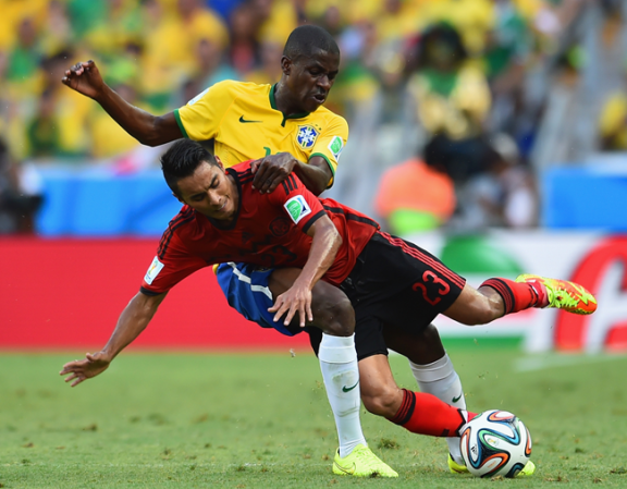 Imágenes del partido entre Brasil y México librado el 17 de junio como parte de la Copa Mundial 2014.