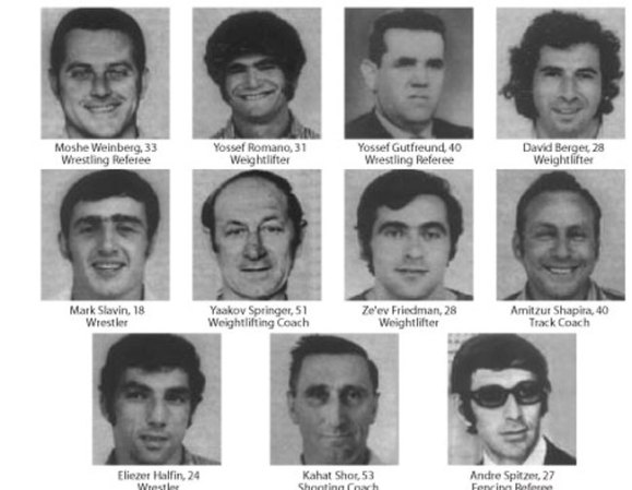 Once atletas y entrenadores israelíes fueron asesinados por terroristas palestinos el 6 de septiembre de 1972 durante las Olimpiadas de Munich.