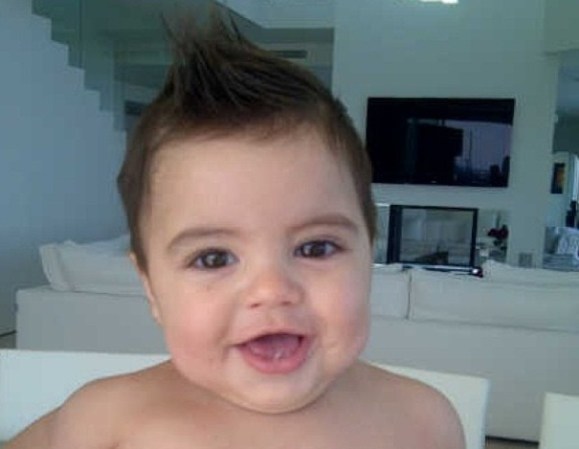 "¡Feliz cumple a Milan en sus 7 meses hoy!"