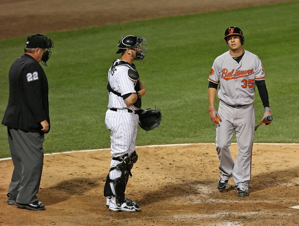 Danny Valencia #35 de los Orioles de Baltimore. De origen cubano puertoriqueño. Tiene 28 años y bateó para 314 con el Norfolk de triple A. Lo ascendieron el 19 de julio del 2013.