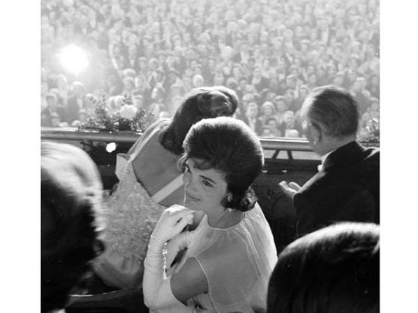 Jacqueline Kennedy en la toma de posesión de su marido el 1 de enero de 1961.