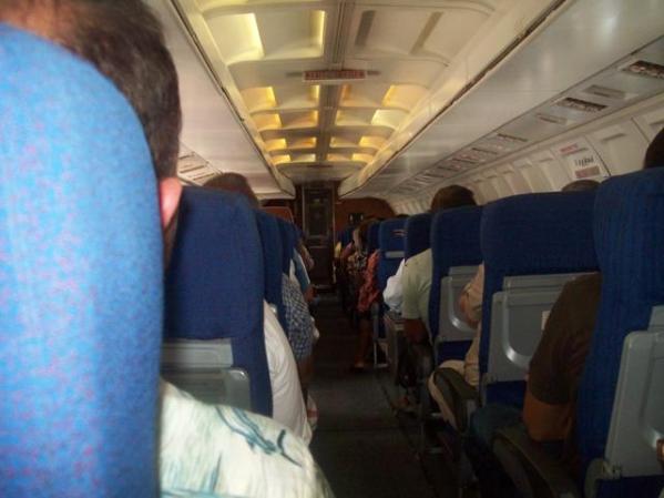 esto es adentro del avion