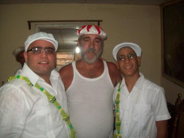 con mi padrino" humberto obe sa" el mejor oluwo de cuba