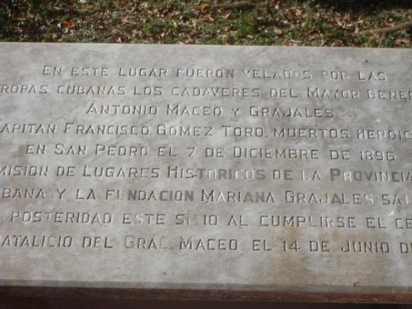 Traja de Maceo,Campamento cerca de San Pedro.