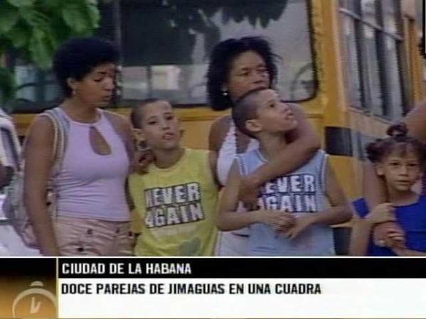 2 DE OCTUBRE, 20120: En una cuadra de la La Habana nacieron y conviven 12 parejas de jimaguas o mellizos.