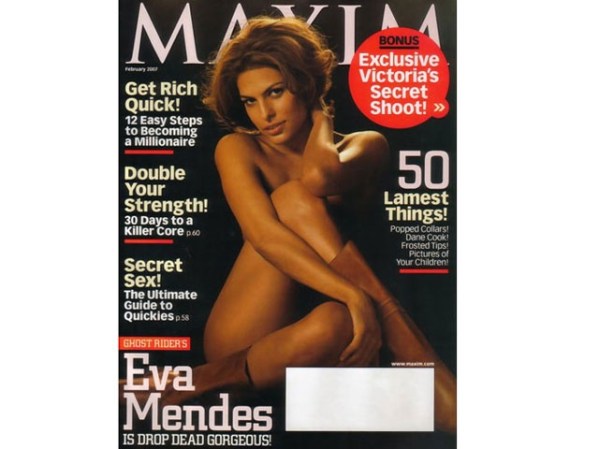 Eva Mendes en Maxim (febrero, 2007).