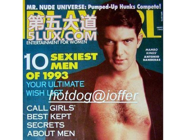 Antonio Banderas en Playgirl (1993).