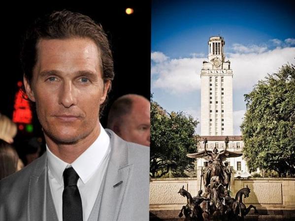 Matthew McConaughey estudió Derecho en la Universidad de Texas.