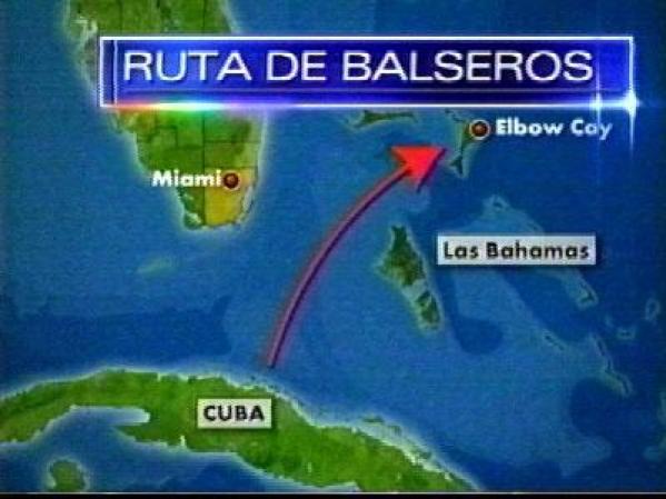 El grupo llegó al islote Elbow Cay, tras salir de Cuba el 13 de enero y quedar varios días a la deriva.