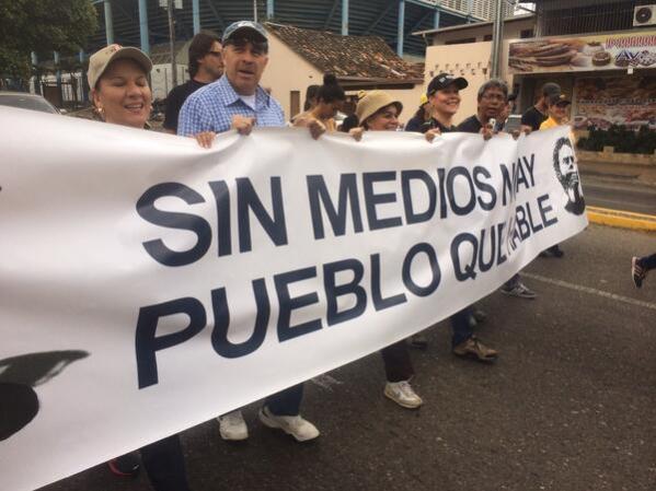 20 DE FEBRERO, 2014- Los opositores al régimen de Nicolás Maduro siguen en las calles en su lucha por la democracia y la libertad en Venezuela. Marcha periodistas en tachira. Marcha de periodistas en Tachira