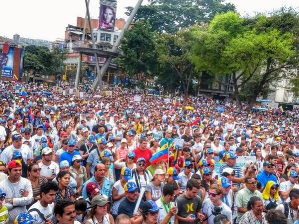 Imágenes de las protestas en las calles de Venezuela.