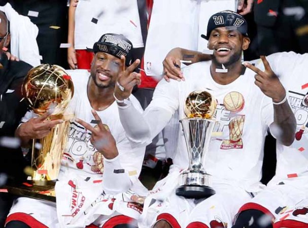 LeBron James y Wade.