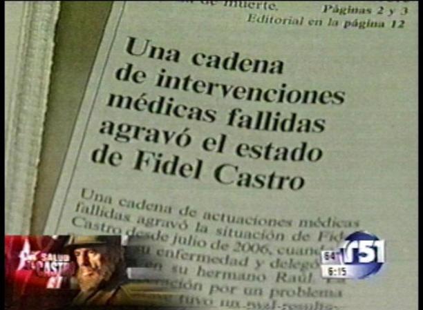 16 DE ENERO, 2007: El diario español "El País" publica una información detallada de las operaciones a las que ha sido sometido Castro desde el 26 de julio del 2006.