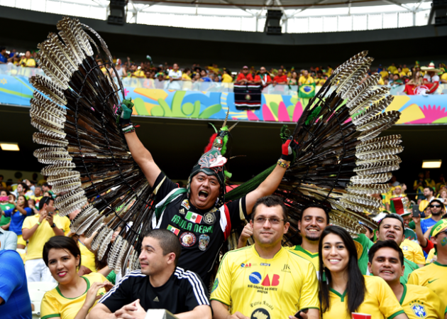El partido de México contra Brasil ofreció a los fotógrafos una gran oportunidad de retratar la pasión por el fútbol que se respira en este Mundial,