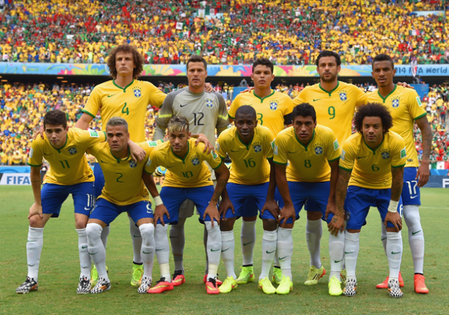 Imágenes del partido entre Brasil y México librado el 17 de junio como parte de la Copa Mundial 2014.