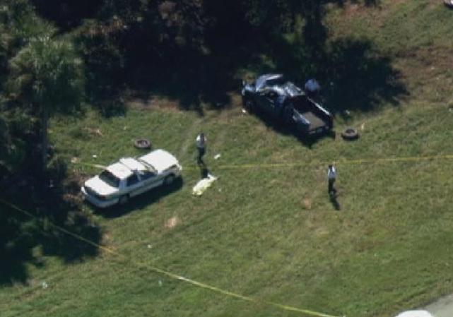 Imágenes tomadas desde el helicóptero de Telemundo 51 del lugar donde un policía de Broward ha resultado herido en un tiroteo.