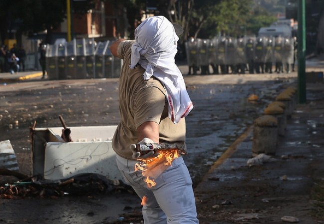 Imágenes de las protestas en las calles de Venezuela.
