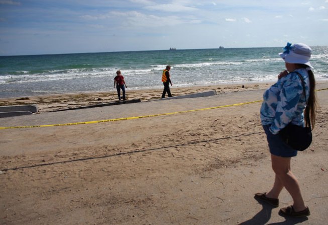 Las playas paralelas a la autovía A-1-A están sufriendo una enorme erosión que ha generado alarma entre los expertos, especialmente tras el paso de la tormenta tropical Sandy.