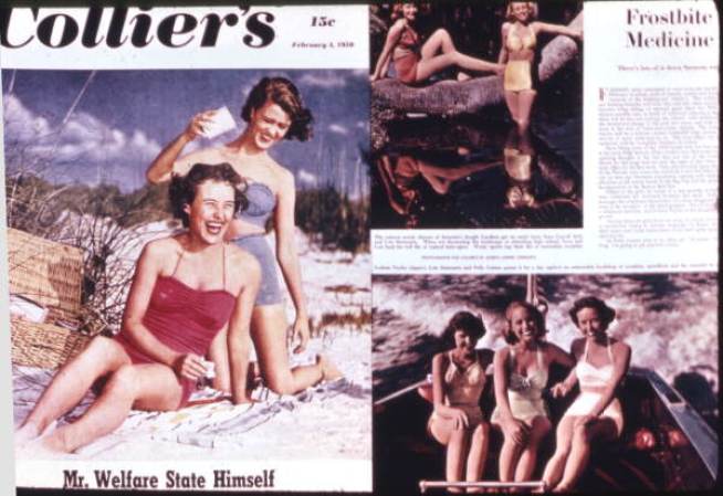 La popular revista "Collier's" siempre estaba dispuesta a publicar imágenes como estas, y las modelos nunca faltaban.