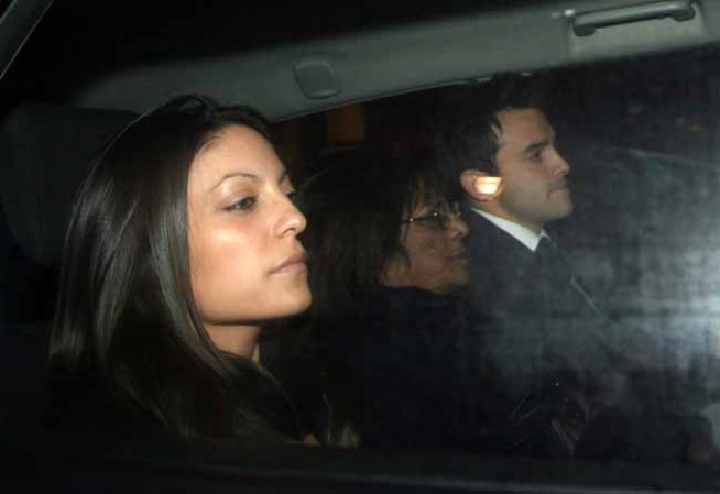 En la foto, familiares de Meredith Kercher.