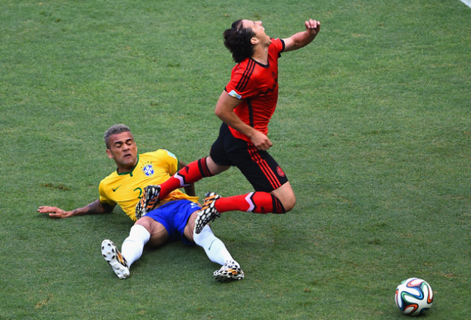 Imágenes del partido entre Brasil y México librado el 17 de junio como parte de la Copa Mundial 2014.