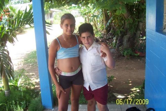 mis dos ahijados marlys y brian